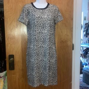Old Navy BNWT Black And White Leopard T-shirt Dress - Size S